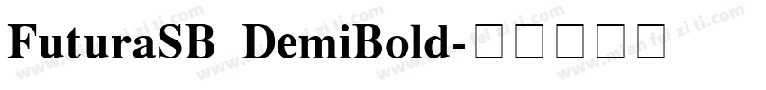FuturaSB DemiBold字体转换
